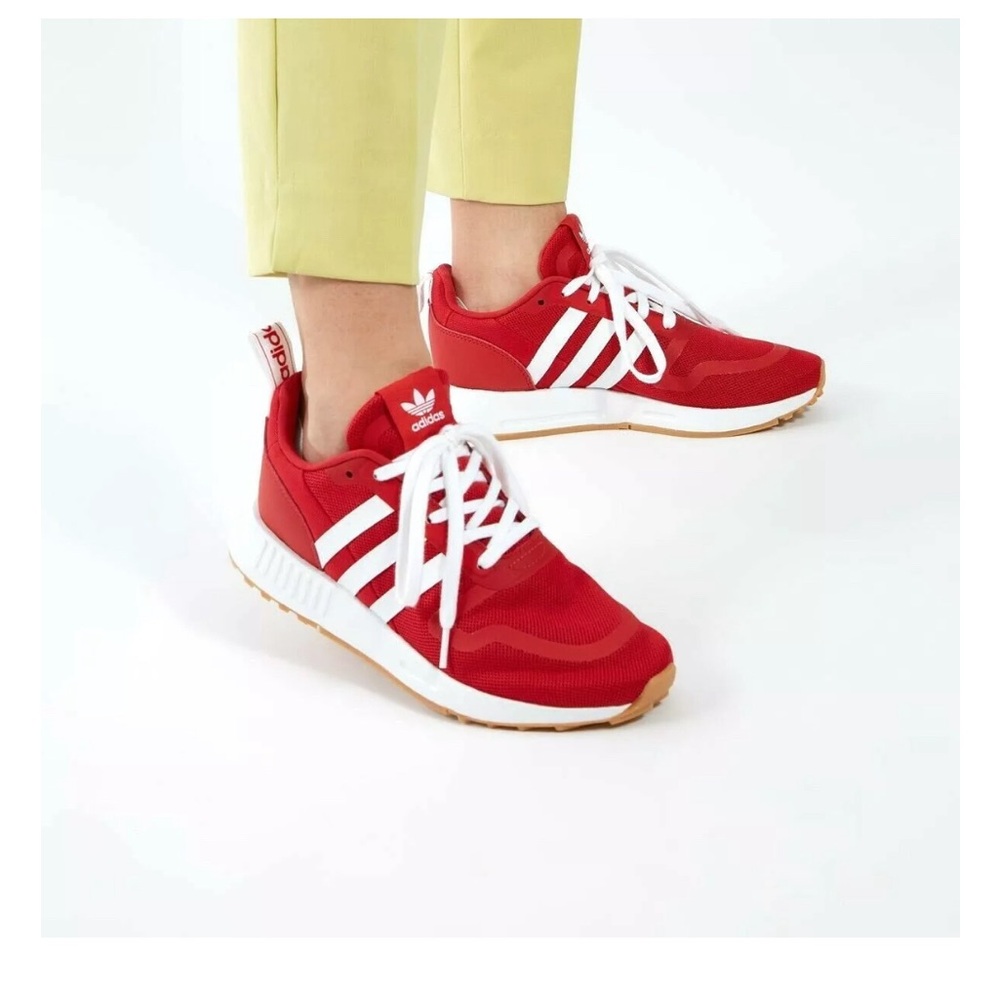 Adidas Women Originals MULTIX Everyday SHOES Scarlet / Cloud White /Gum SIZE 8.5